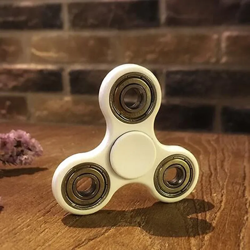 2017 New Black Tri-Spinner Fidgets Toy Plastic EDC Sensory Fidget Spinner For Autism and ADHD Kids/Adult Funny Anti Stress Toys