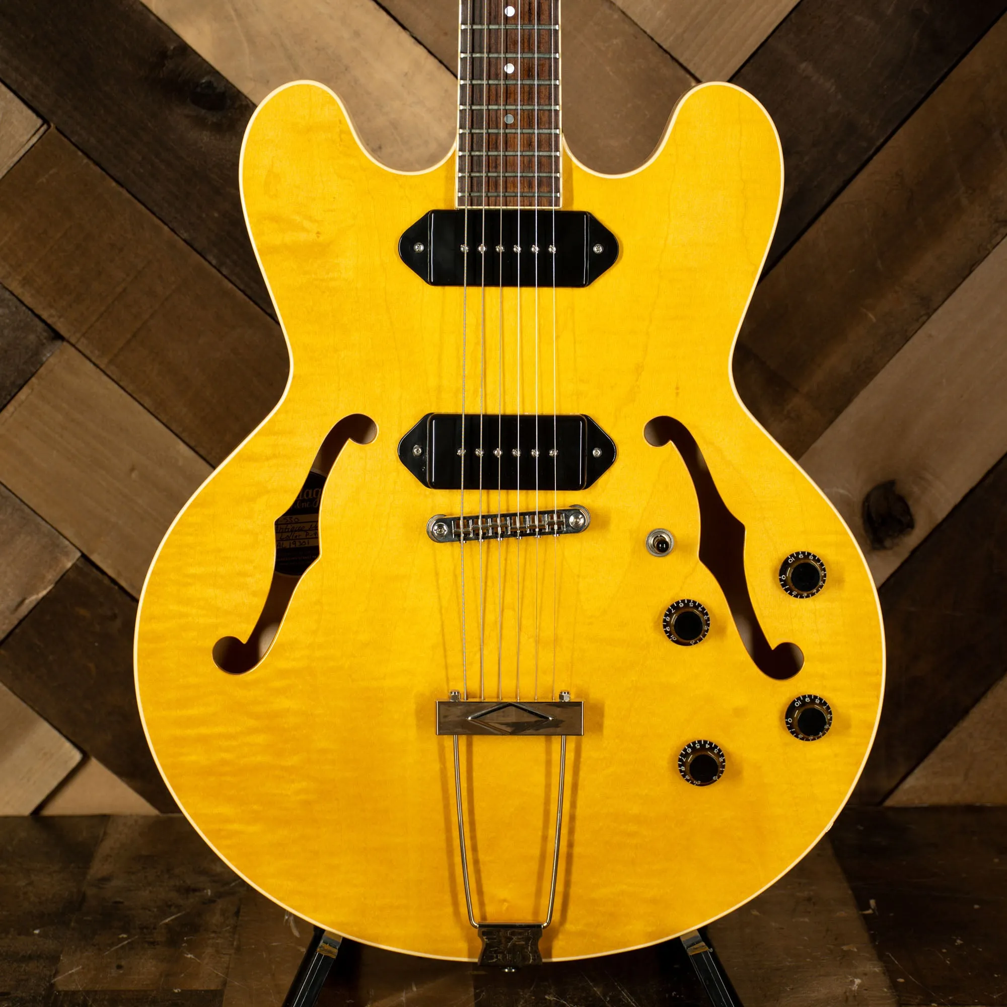 2021 Heritage H-530 Hollow Body Electric Guitar, Antique Natural with OHSC - Used