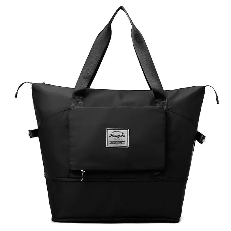 20L Sports Duffel Bag with Cowhide Material, Foldable Handles and Multi-Functional Design for Travel and Outdoor Use