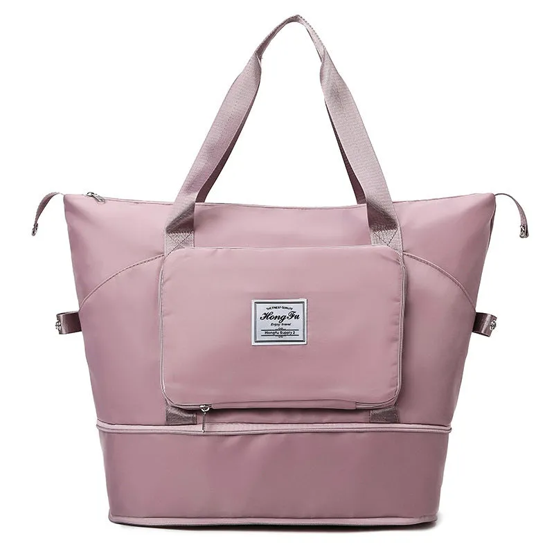 20L Sports Duffel Bag with Cowhide Material, Foldable Handles and Multi-Functional Design for Travel and Outdoor Use