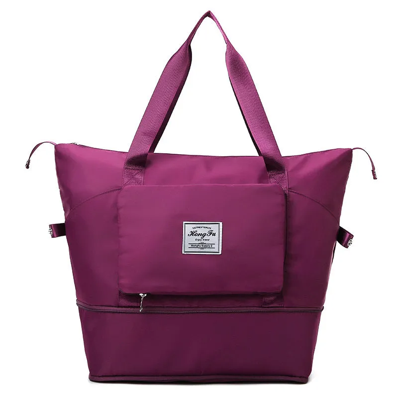 20L Sports Duffel Bag with Cowhide Material, Foldable Handles and Multi-Functional Design for Travel and Outdoor Use
