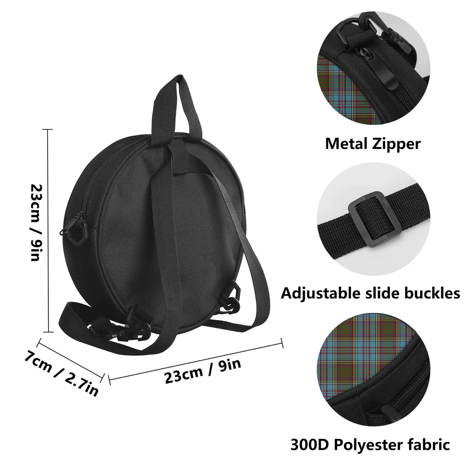 Anderson Tartan Round Satchel Bags