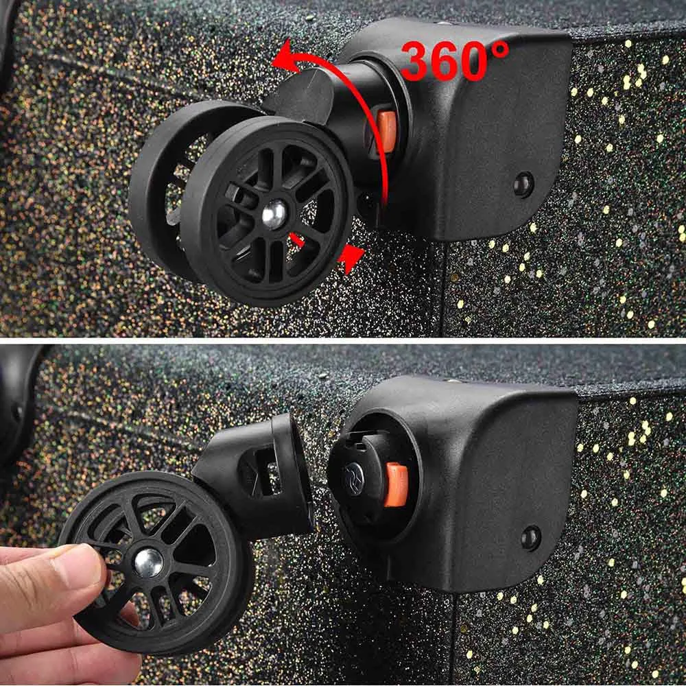 Byootique MassLux Glittered Black 3in1 Rolling Makeup Case