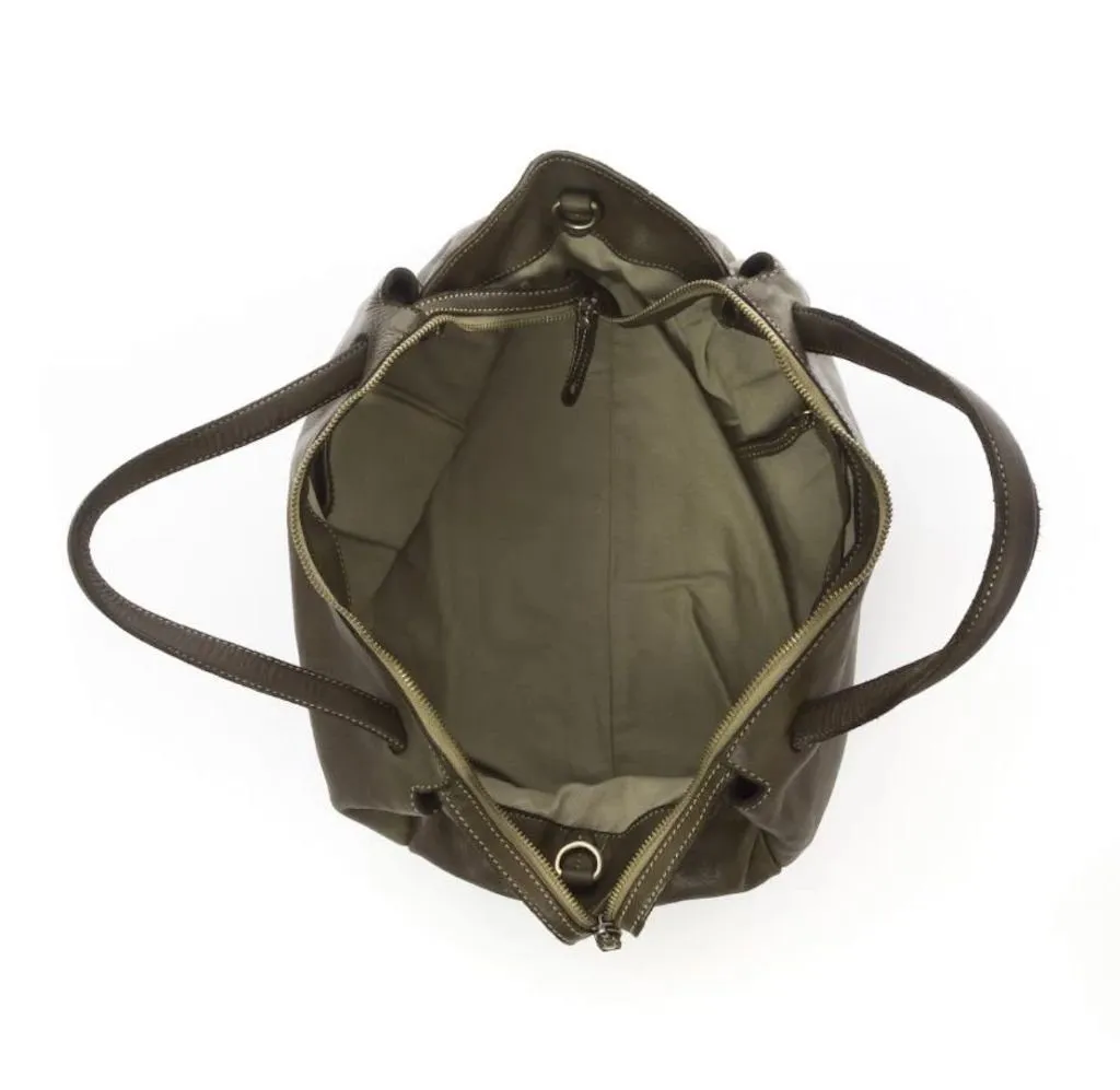 BZNA Bag Diana Grün Brilliant Italy Designer Damen Handtasche Schultertasche Tasche Leder Neu