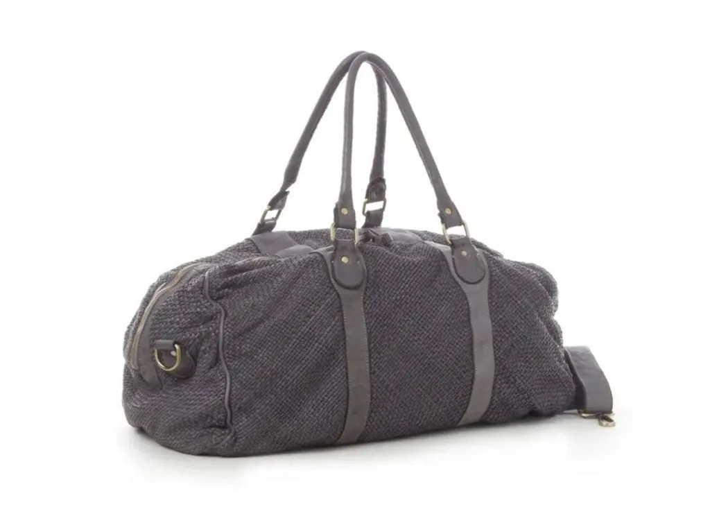BZNA Bag Viona Grau Italy Designer Weekender Unisex Reise Tasche Handtasche Schultertasche Leder Shopper Neu