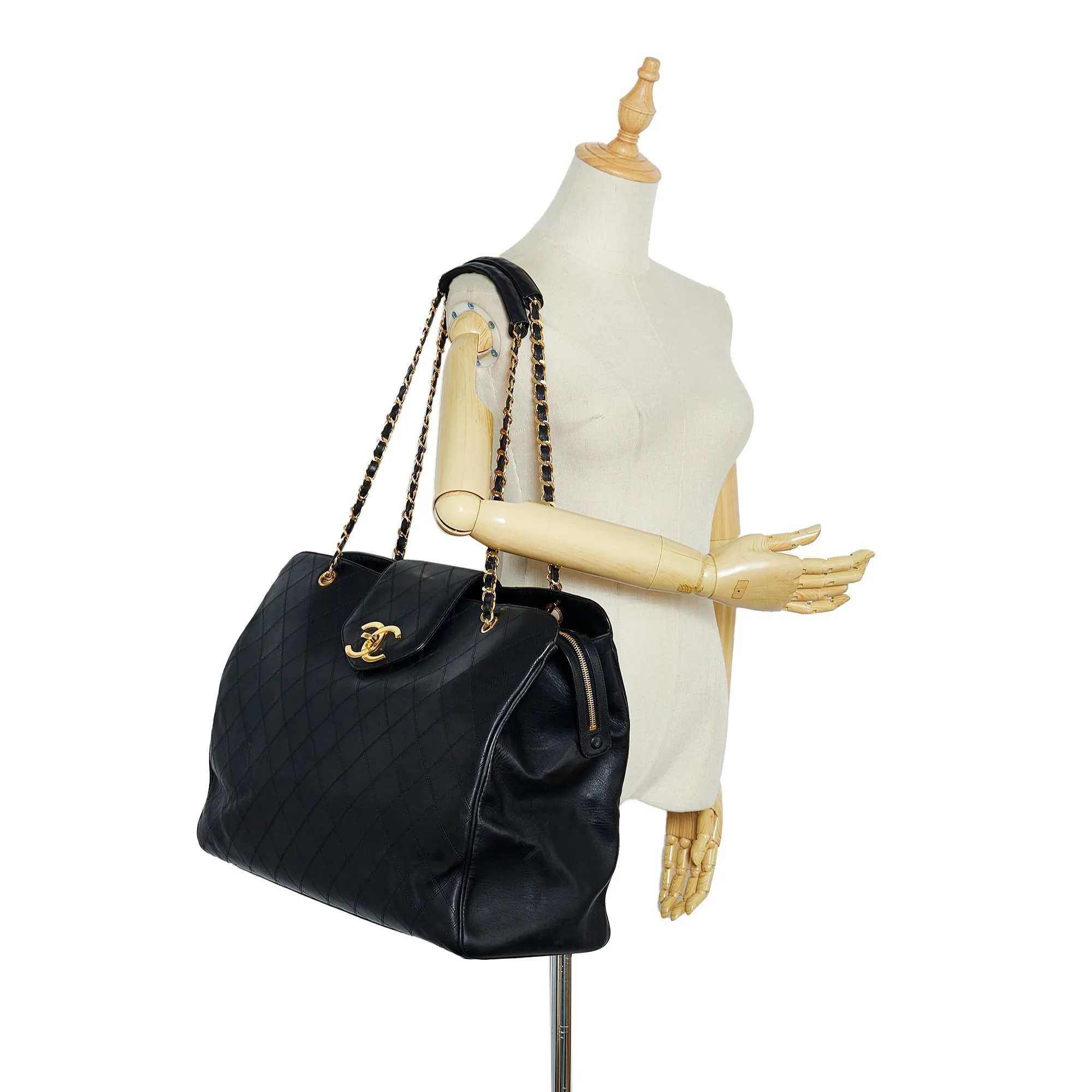 Chanel Supermodel Weekender XL Black Lambskin Gold