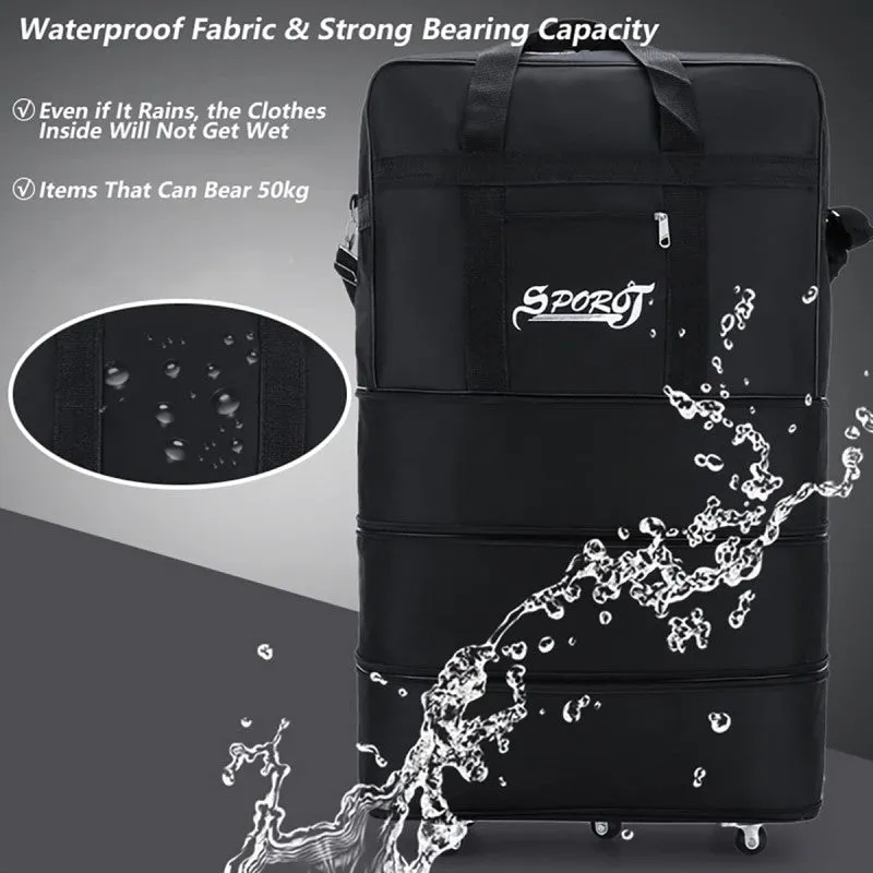 Expandable Spinner Wheel Travel Rolling Tote Luggage Bag Duffel Bag