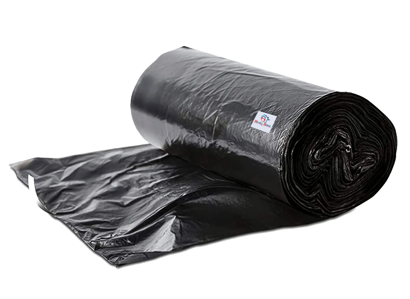 Heart Home Small 90 Biodegradable Garbage Bags, Dustbin Bags, Trash Bags For Kitchen, Office, Warehouse, Pantry or Washroom, 17x19 Inches (Black)-HS41HEARTHH24004,HS41HEARTHH024004