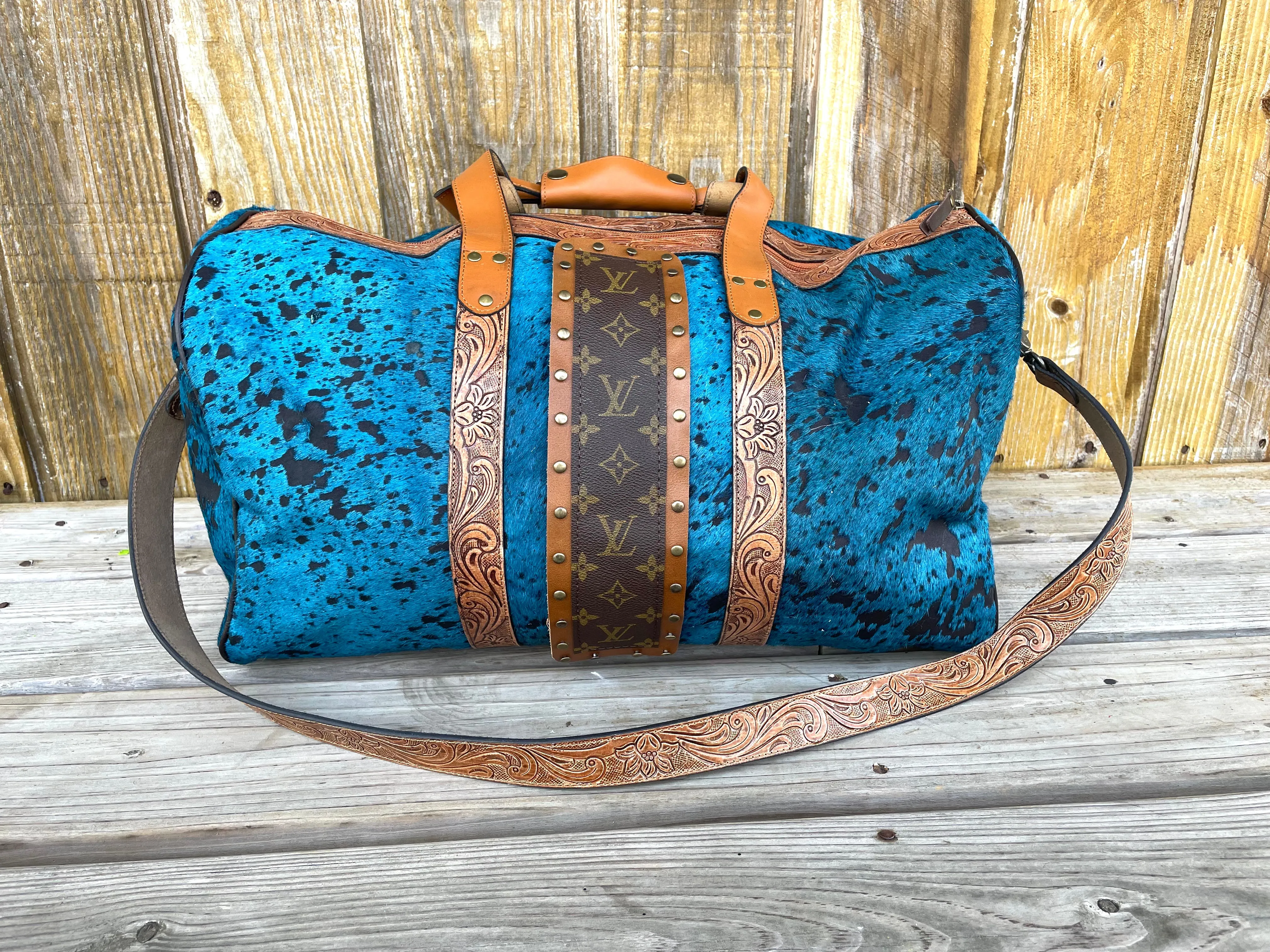 Large duffel HOH blue acid wash (4LV)