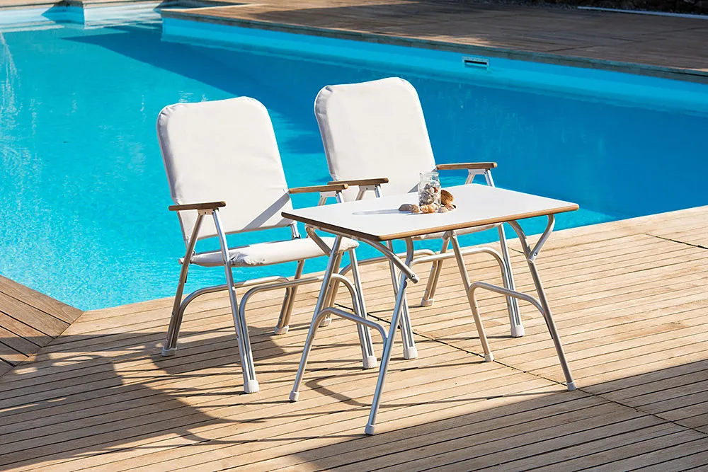 Marine grade Plywood covered with White Formica Boat Table 61x88x61cm-M400FT