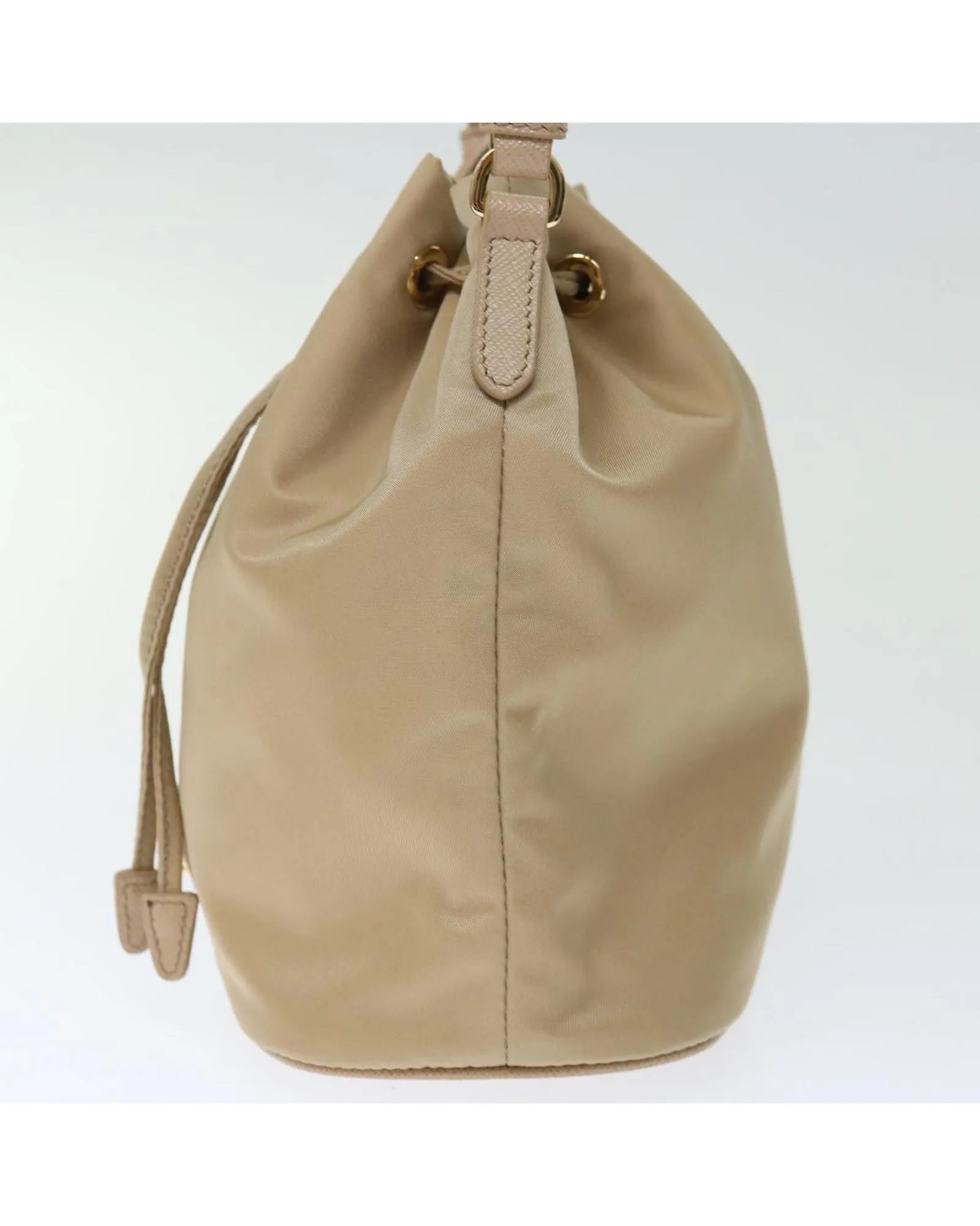 Nylon 2way Shoulder Bag - Beige