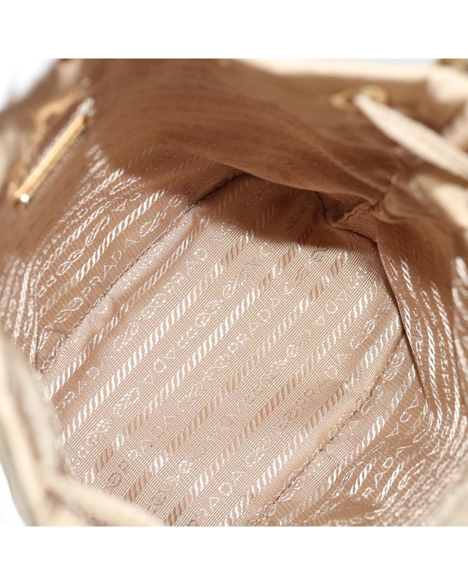 Nylon 2way Shoulder Bag - Beige