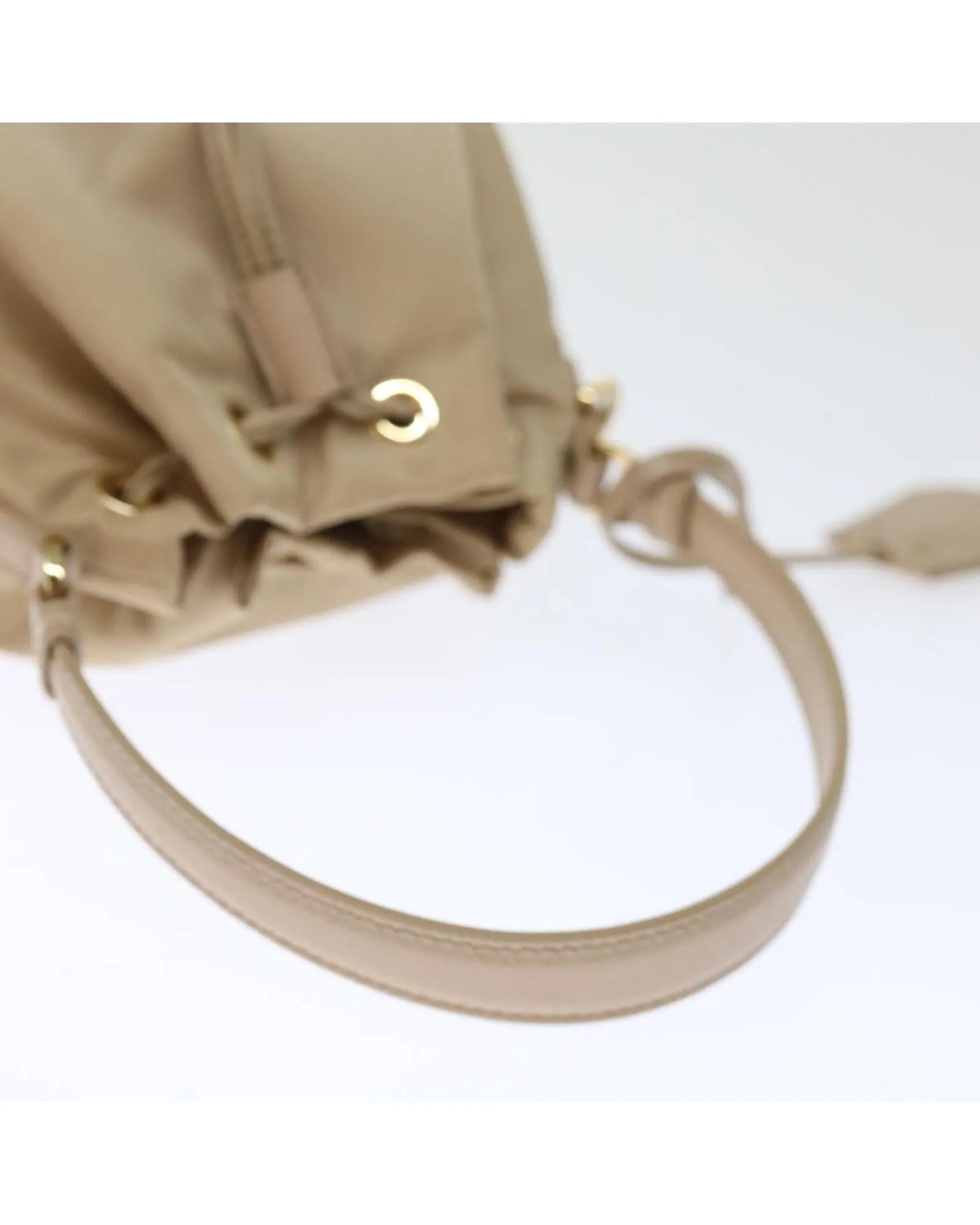Nylon 2way Shoulder Bag - Beige