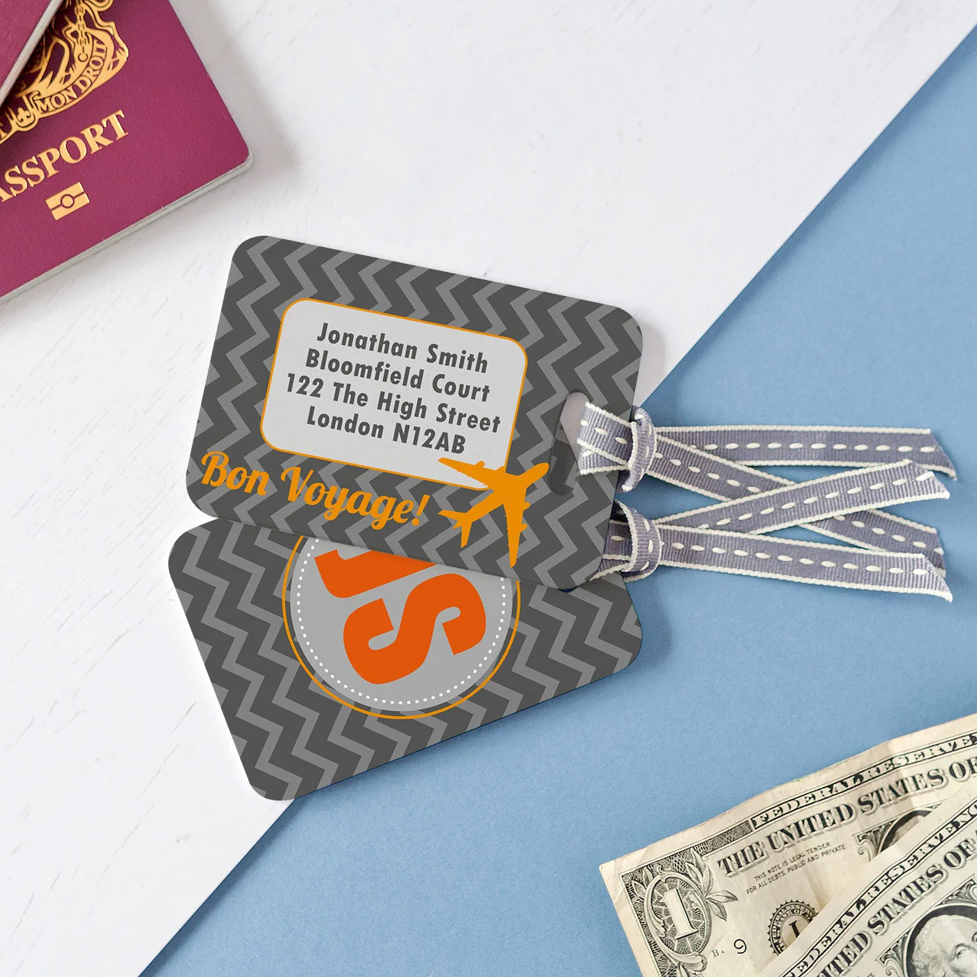 Personalised Monogram Luggage Tag