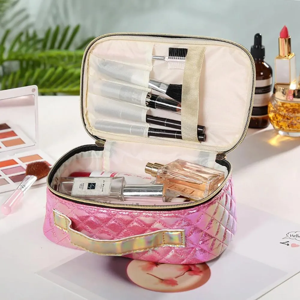 Stylish and Durable Holographic Cosmetic Bag Organizer