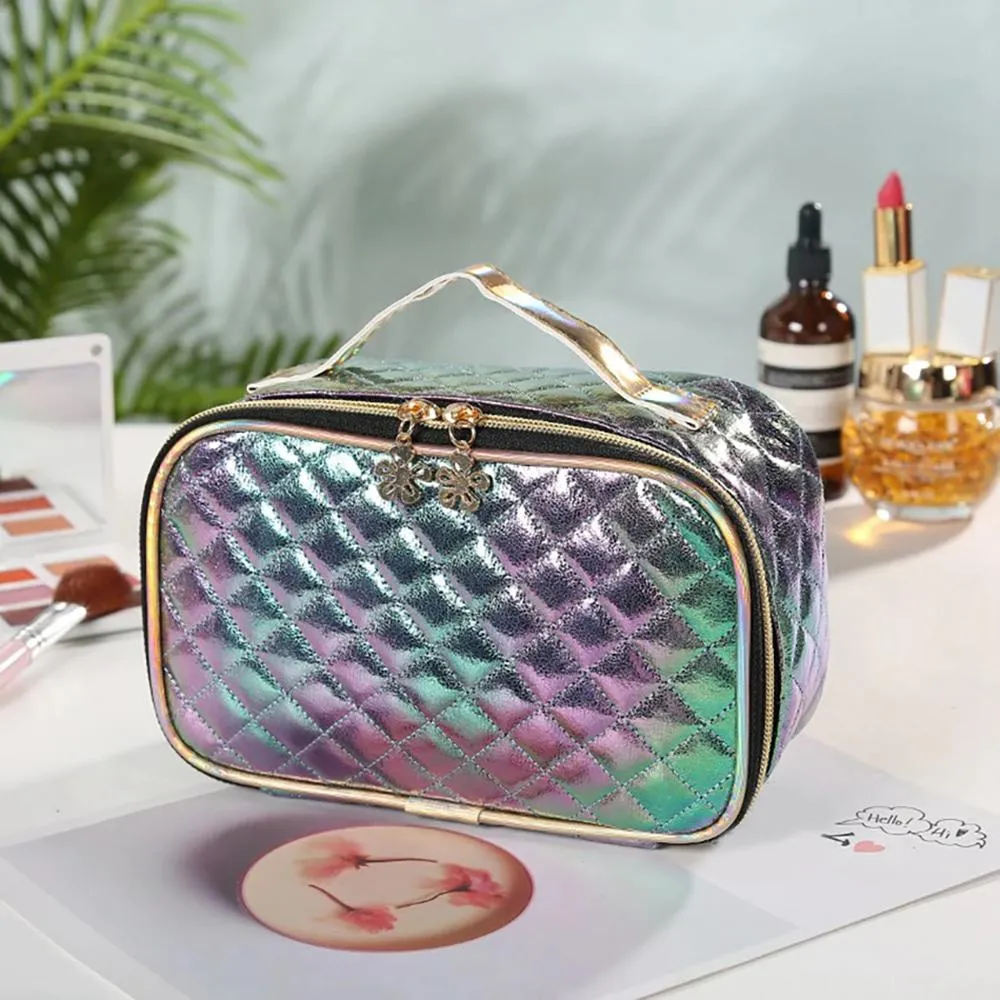 Stylish and Durable Holographic Cosmetic Bag Organizer