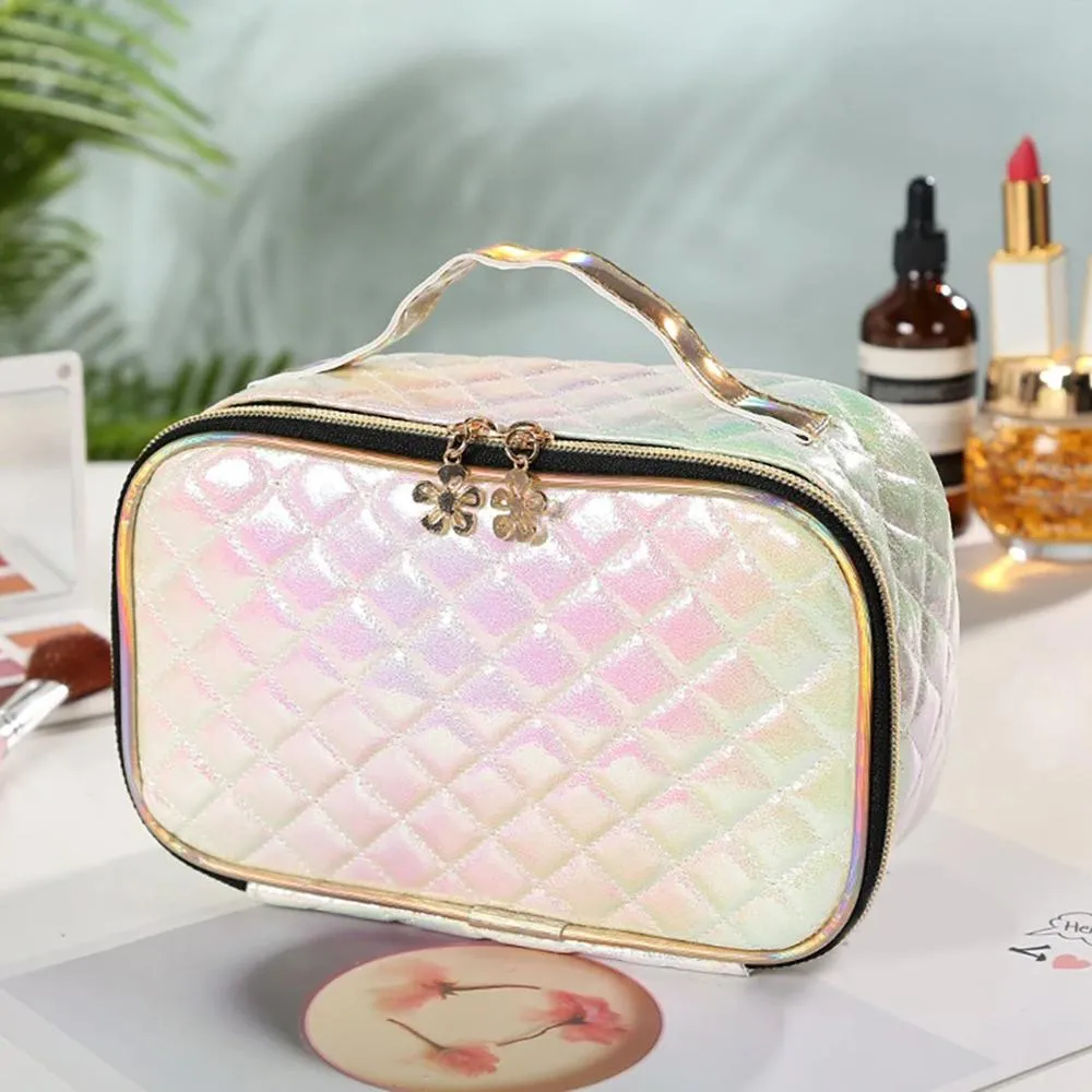 Stylish and Durable Holographic Cosmetic Bag Organizer