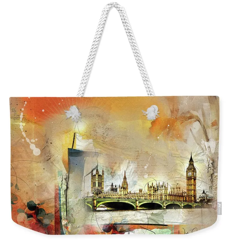 Westminster Bridge - Elizabeth Tower - Big Ben - Weekender Tote Bag